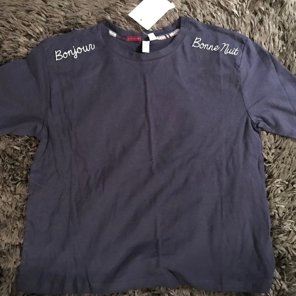 Brand New ASOS Bonjour T-Shirt - Picture 1 of 3